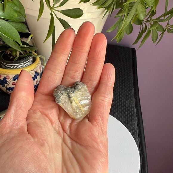 Golden Rutilated Quartz‎ Crystal Freeform (#7) - Picture 2 of 11